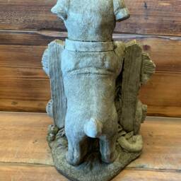 stone Garden Labrador Golden Retriever Puppy Dog Welcome Sign Ornament - thumbnail 3