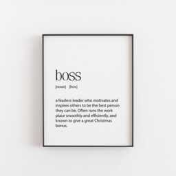 Boss Gift, Funny Definition, Gift For Christmas, Birthday, Sarcastic New Art - thumbnail 2