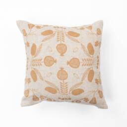 Decorative Linen Throw Pillow Cover Set - Handwoven Accent Pillowcase 16x16 Hand Trendy Sage Ochre Brick Red Blue - thumbnail 3
