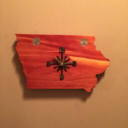 Iowa State Quarter Clock With Inlaid Quarters. Choice Of Wood. Fully Customizable - thumbnail 2