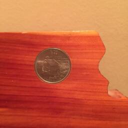 Iowa State Quarter Clock With Inlaid Quarters. Choice Of Wood. Fully Customizable - thumbnail 3