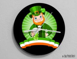 st. Patrick's Day Wall Clock - Kids Nursery Room, Teens Baby Room
