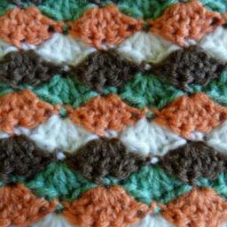 Shell Stripes Baby Afghan - Blanket Reversible - thumbnail 3