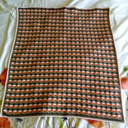 Shell Stripes Baby Afghan - Blanket Reversible - thumbnail 4