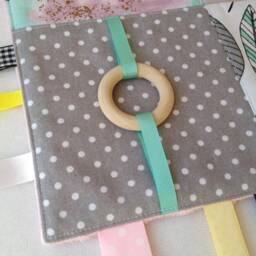 Sensory Blanket For Baby Girl Pink Unicorn Baby Shower Gift - thumbnail 2