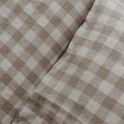 Tab Top Linen Curtain Panel Forest Green, Natural, & Creamy White - thumbnail 4