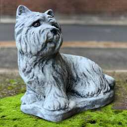 Stone Westie Dog Sculpture Concrete Statue Cement Yorkie Figurine Outdoor Pet Ornament Dog Lover Gift Memorial Decoration - thumbnail 4