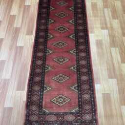 2x6 Pink Color Bokhara Rug - Runner Hallway Luxury Bukhara Fine Quality Woolen Afghan - thumbnail 2