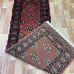 2x6 Pink Color Bokhara Rug - Runner Hallway Luxury Bukhara Fine Quality Woolen Afghan - thumbnail 4