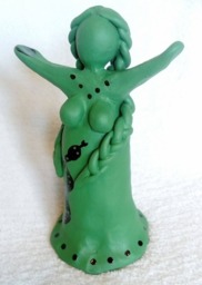 Green Snake Priestess, Earth Goddess Sculpture - thumbnail 1