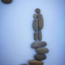 Pebble Art Wall Decor, Couple Stone Frame, Handmade Love Gift, Romantic Home Anniversary Gift For Her, Unique Picture - thumbnail 4
