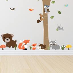 Wall Decals, A Walk in The Forest Wildlife Animal Stickers Decals Children Bedroom Decor - thumbnail 2