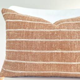 Brown Tribal Hemp Hand Woven Natural Dye Color Pillow Cover - thumbnail 2
