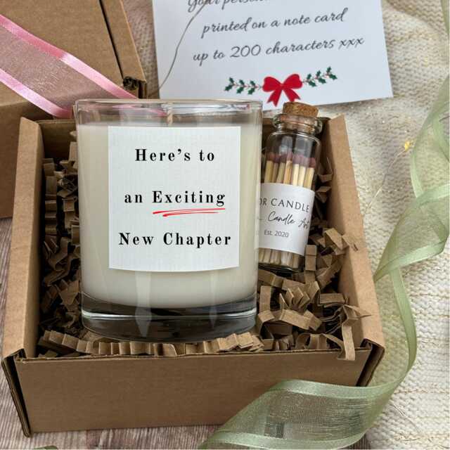 Handmade Soy Wax Candle Gift Set - New Job Congratulations - image 1