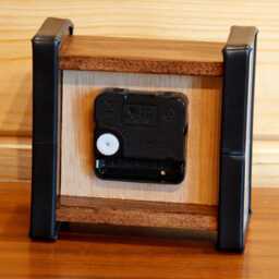 Vintage Style Mantel Clock - New 13cm Handmade Mid Century Retro Formica Unique Wooden Desk Gift Off The Wall Clocks - thumbnail 4