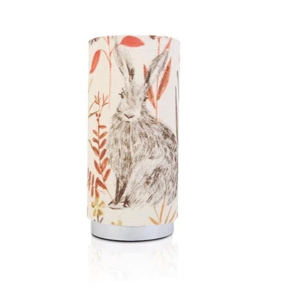 Handmade Fryetts Meadow Hare Spice Lamp, Chrome Base, Nature Animal Decor - image 1