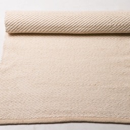 Handwoven Cotton Yoga Mat Natural White Washable Fitness Rug - thumbnail 3