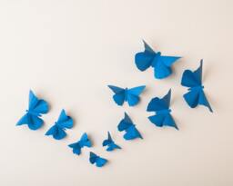 3D Wall Butterflies Palatinate Blue Butterfly Silhouettes For Girls Room, Nursery, & Home Art Decor - thumbnail 1