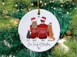Personalised Family Christmas Tree Bauble