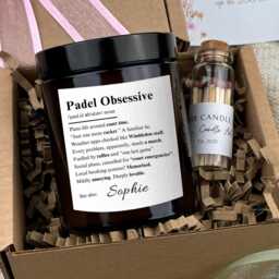 Personalised Padel Obsession Candle - Funny Sports Lover Gift For Player, Coach Or Friend - thumbnail 3