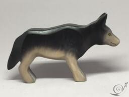 Toy Wolf Wooden Grey Colourful Mother Size 10, 5X 7, 0 X 3, 0 cm - Bxhxs Approx. 63, 5 Gr