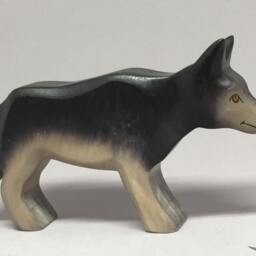 Toy Wolf Wooden Grey Colourful Mother Size 10, 5X 7, 0 X 3, 0 cm - Bxhxs Approx. 63, 5 Gr - thumbnail 2