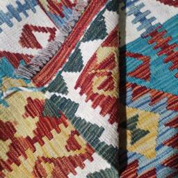 Kilim Rug Tribal, Handmade Artisan Afghan Turkish Aztec Sheep Natural Wool 202x154 cm - thumbnail 4