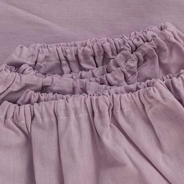 Purple Fitted Cotton Sheet, Baby Crib Spannbettlaken 60x120 cm - image 1