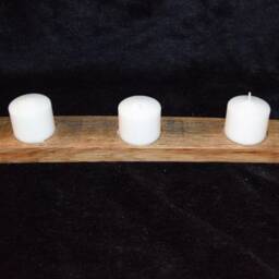 Whiskey Barrel Stave Single Candle Holder - thumbnail 2