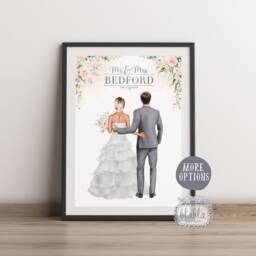 Wedding Gift, Print, Bride Bridesmaids & Groom, Anniversary Gift For Him, Her - thumbnail 2