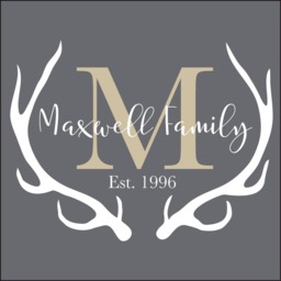 Deer Antlers Family Name Monogram Personalized Wall Decal Rustic Cabin Custom Forest Themed Antler Shed Home 013 - thumbnail 3
