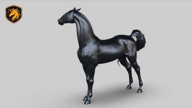 Akhal-Teke Horse - Proud Standing Pose - Unpainted Abs Resin Model - Elegant Equine Sculpture - image 1