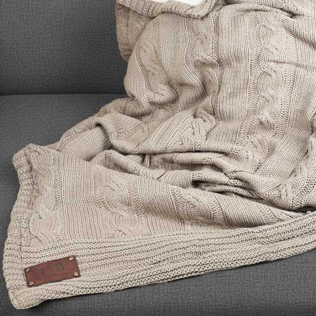 Personalized Cable Knit Blanket, Sherpa Throws, Cozy Christmas Gift, Engraved Leather Patch, Anniversary Mothers Day/Fathers Day Gift - image 1