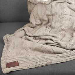 Personalized Cable Knit Blanket, Sherpa Throws, Cozy Christmas Gift, Engraved Leather Patch, Anniversary Mothers Day/Fathers Day Gift - thumbnail 1