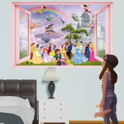 Princess Prince Fairies Castle Wall Art Sticker Decal Mural Poster Girls Room Decor 1052 - thumbnail 3