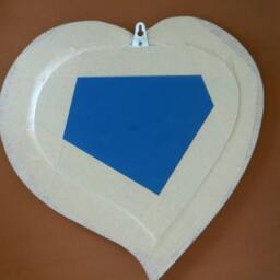 "Handmade Slice Rustic Teak Wood Wall Hanging Heart Shape Mirror Wooden Home Art Decor 13"" X13" - thumbnail 4
