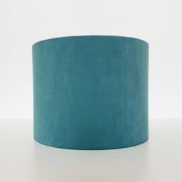 Teal Lampshade in Velvet With Champagne Lining Large Plain Ceiling Lightshade - thumbnail 3