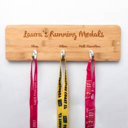 Personalised Running Medal Holder - Hook Hooks Gift For Runners Gifts Hanger Lc336 - thumbnail 2