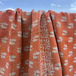 Cotton Kantha Reversible Quilt Block Print Patchwork Handmade Boho Bedspread - thumbnail 3