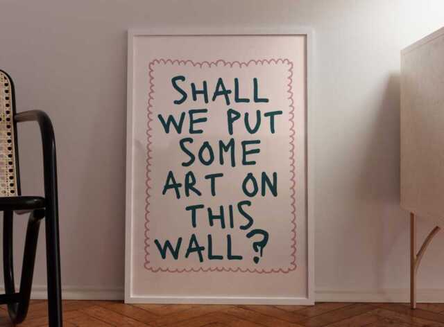 Should We Put Some Art On This Wall? - For Walls, Ironic, Funny, Poster, Dopamine Decor, Home Wall Gallery Wall, A3 A4 A5 - image 1