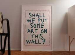 Should We Put Some Art On This Wall? - For Walls, Ironic, Funny, Poster, Dopamine Decor, Home Wall Gallery Wall, A3 A4 A5 - thumbnail 1