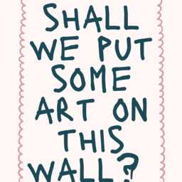 Should We Put Some Art On This Wall? - For Walls, Ironic, Funny, Poster, Dopamine Decor, Home Wall Gallery Wall, A3 A4 A5 - thumbnail 2