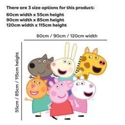 Peppa Pig Wall Sticker - & Friends Group Decal Kids Art - thumbnail 3