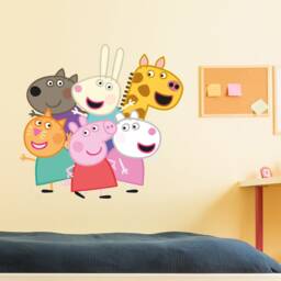 Peppa Pig Wall Sticker - & Friends Group Decal Kids Art - thumbnail 2