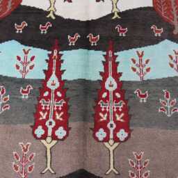 4'0x5'11 Kazak Trees Of Rug, Afghan Brand New Luxury Rug, Medallion Geometric Area Rug For Living Room - thumbnail 3