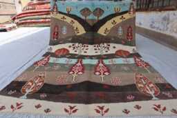 4'0x5'11 Kazak Trees Of Rug, Afghan Brand New Luxury Rug, Medallion Geometric Area Rug For Living Room - thumbnail 1