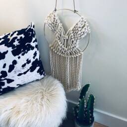 Small Cotton Macrame Wall Hanging - thumbnail 2