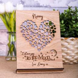 Nanny I Love You To The Moon & Back Gift - Gift Plaque Personalised Gifts - thumbnail 1