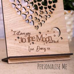 Nanny I Love You To The Moon & Back Gift - Gift Plaque Personalised Gifts - thumbnail 3