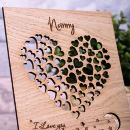 Nanny I Love You To The Moon & Back Gift - Gift Plaque Personalised Gifts - thumbnail 2